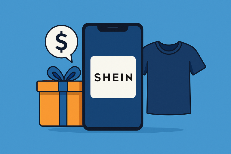 SHEINで無料の服が当たるアプリ